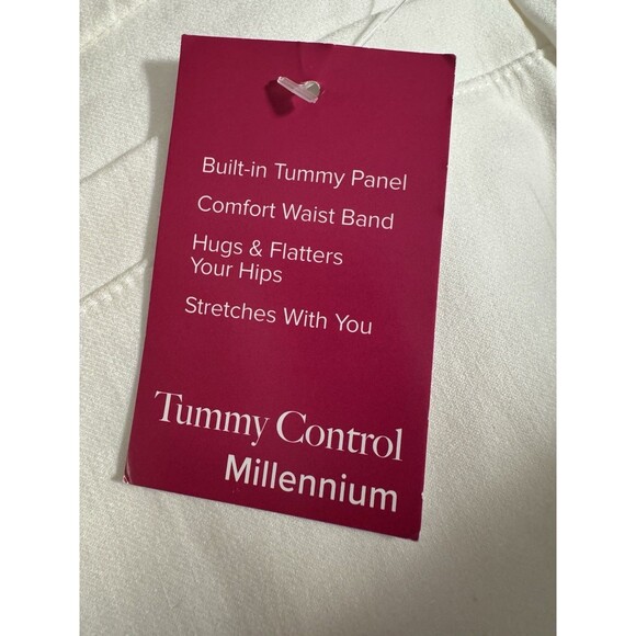 NWT Kim Rogers White Ivory Pants Sz 18W Millennium Tummy Control Stretch Pull On - Picture 12 of 13